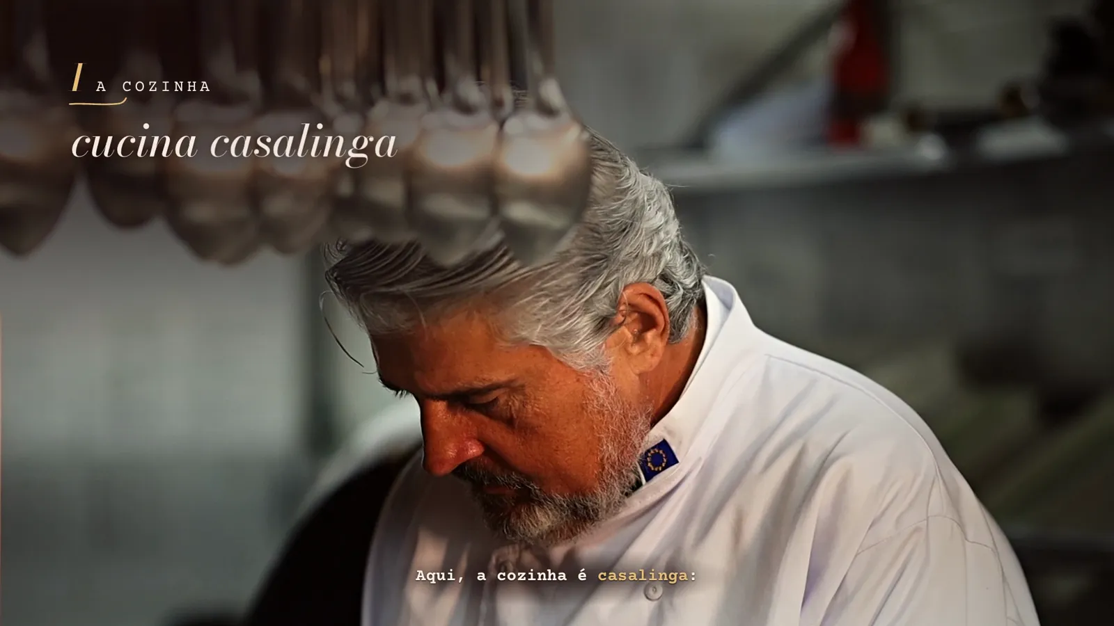 Délio na cozinha da Cantina, cena do filme