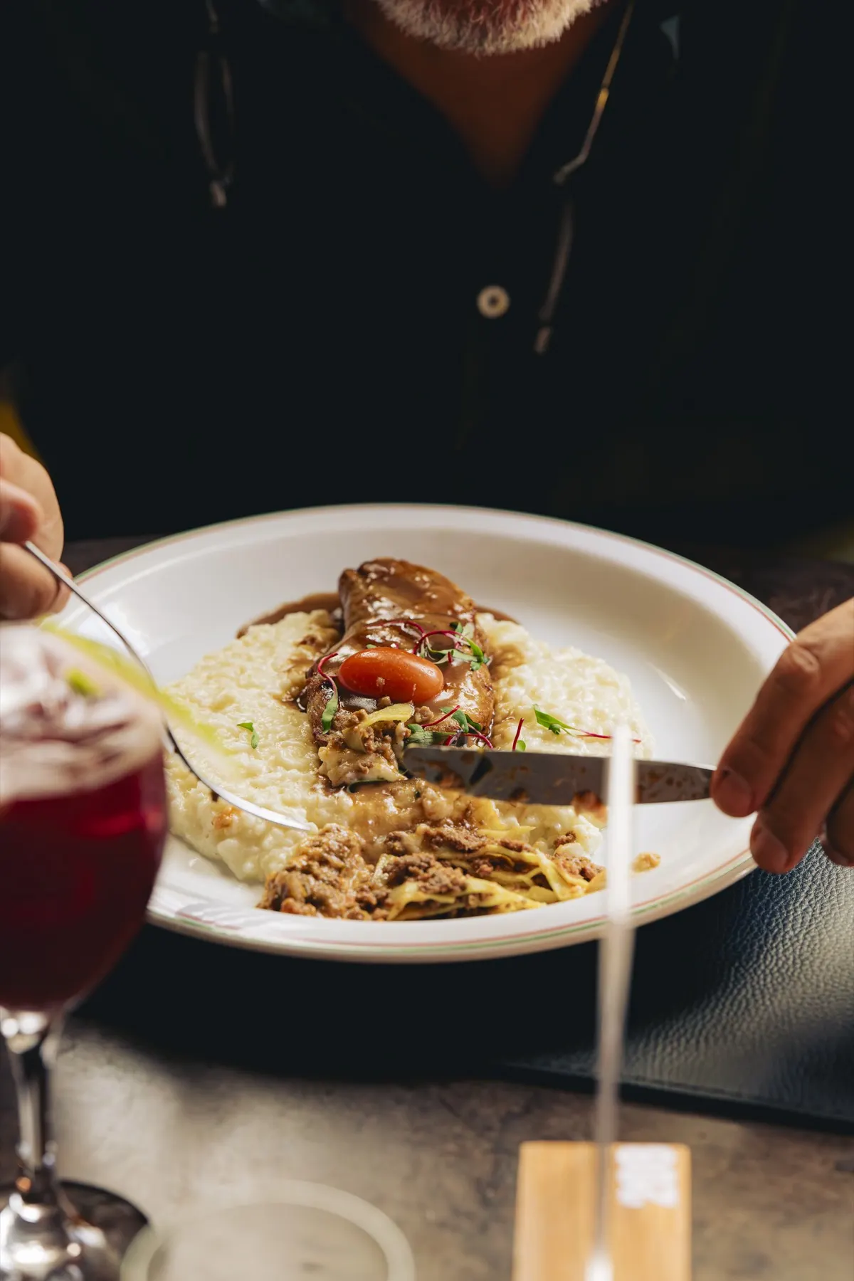 Risoto com ossobuco